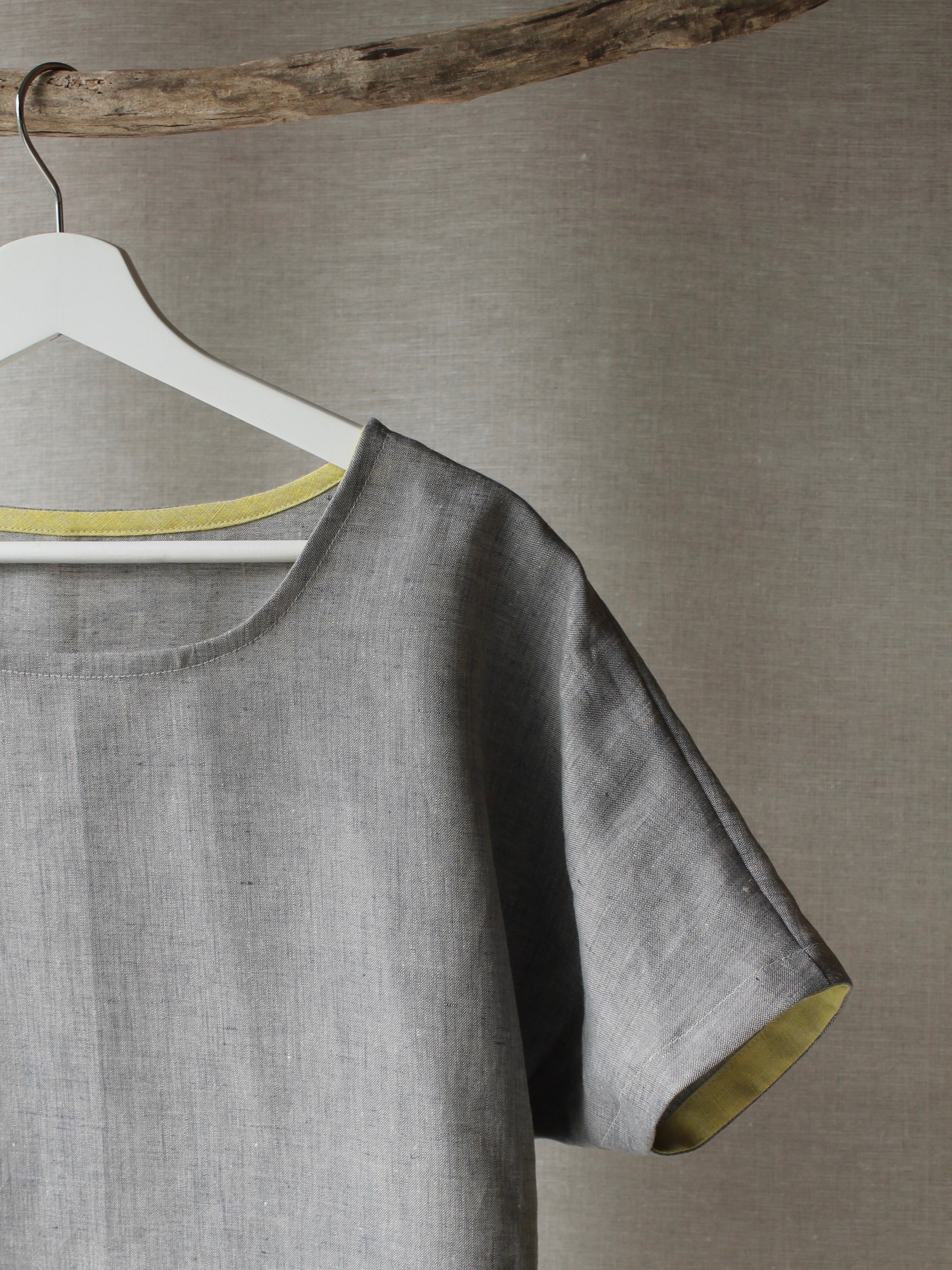Blouse à manche courte en lin - Maison LenKo